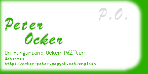 peter ocker business card